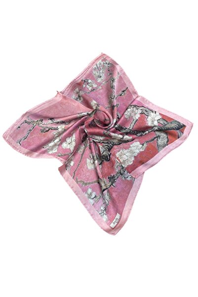 Soyluİpek Van Gogh Badem Ağacı Ipek Bandana Fular