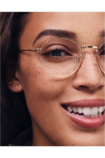 LOOKUP NEW Diane Unisex Oval Round Gold Blue Light Protection Blue Block New Season Vintage Retro Goggles