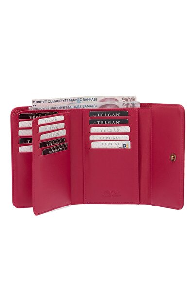 Tergan Pink Leather Women's Wallet 05788p98