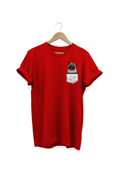 WİDİ Pas Štampano Crveni T-shirt