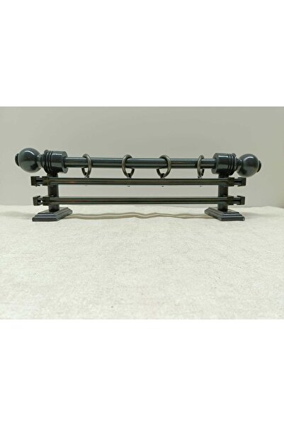 BeSe HOME Çift Raylı Ahşap Rustik 225 Cm Korniş Perde Askısı Perde Aksesuarı