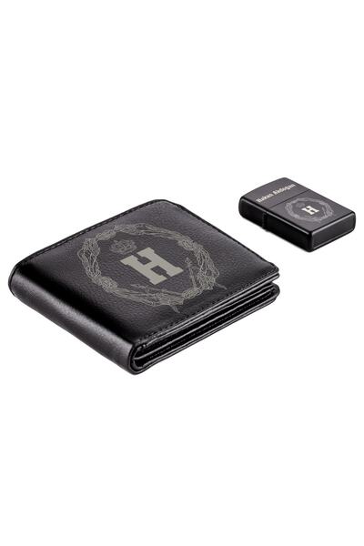 Yaprak Hediyelik Kişiye Özel Isimli Cüzdan Ve Metal Çakmak Bk-13
