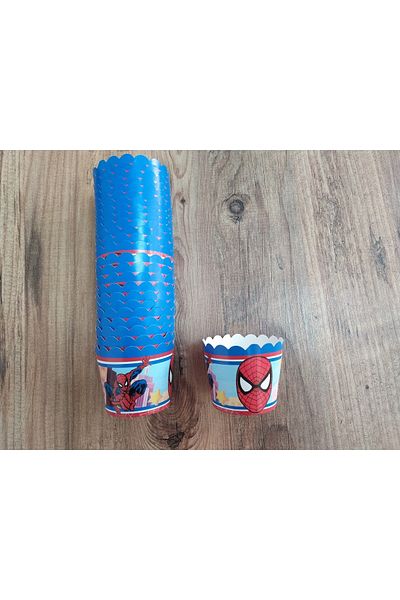 ECE PARTİ Spiderman Themed Cupcake Mold 25 Pieces