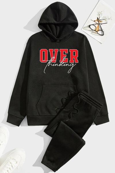 Trend Sizde Σετ φόρμας Unisex Custom Design Over Thinking Top Bottom