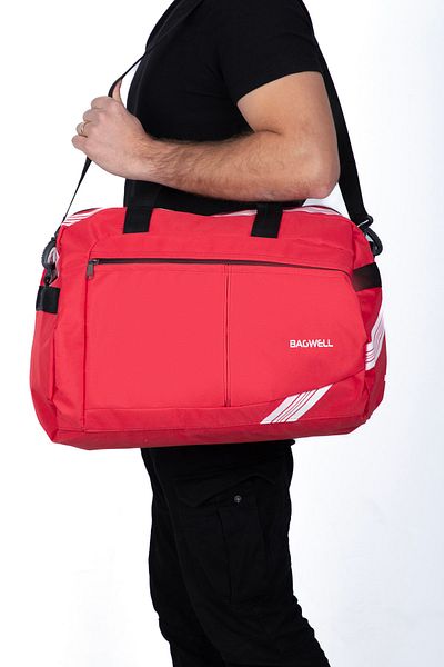 BAGWELL Unisex Red Large Size Sports, Travel and Fitness Bag