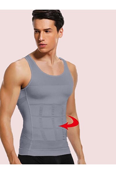 MİSTİRİK Torenova Чоловічий корсет для спортсменів, що вирівнює область живота, сірий колір