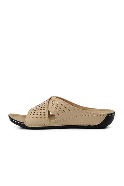 AYAKMOD Γυναικείες ημερήσιες παντόφλες Bento 16.004 Beige