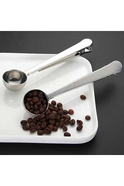 Omnisoft Epx Kh-17 Coffee Measuring Spoon with Clip Latch Stainless Steel