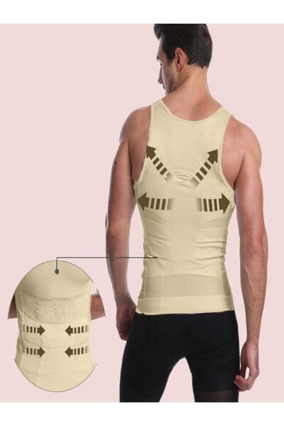 MİSTİRİK Toscana Extra Abdominal and Belly Firming Tank Top Corset Skin Color