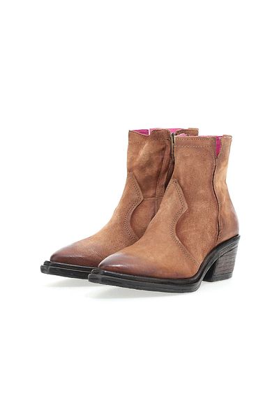 A.S.98 Stiefelette - Bordeaux - Flacher Absatz