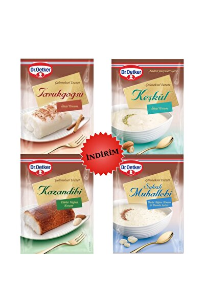 Dr. Oetker Sütlü Tatlı Paketi (kazandibi - Tavukgöğsü - Muhallebi - Keşkül)