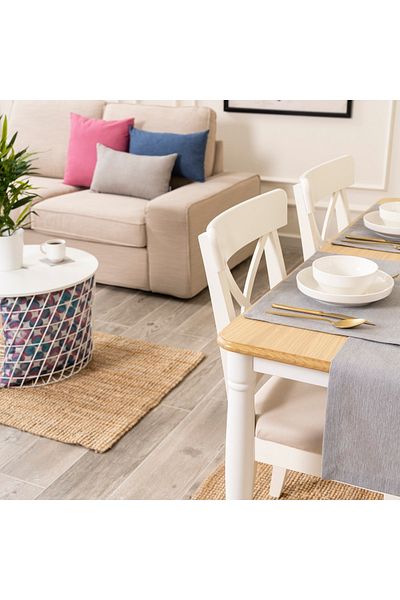 TOSHE 2-Piece Aria Fabric Decorative American Service