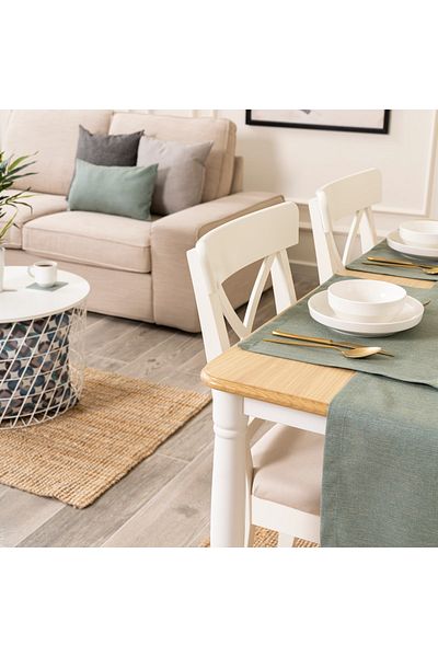 TOSHE 2-Piece Aria Fabric Decorative American Service