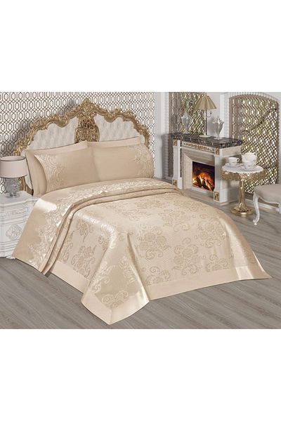 Köşem Çeyiz Elisa Double French Laced Dowry Pique Set 6 Pieces