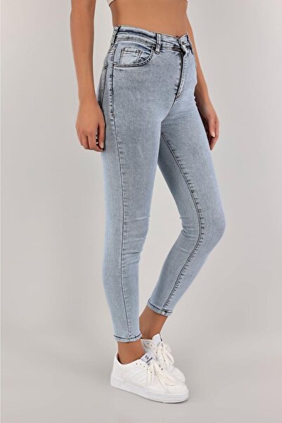 LİMABEL Snow My Baby Non-Fading Blue Snow Skinny Jeans δείχνει λεπτότητα