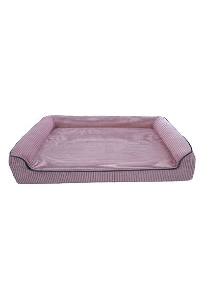 viscopet Premium Sofa Block with Sunger, Mattress, Zippered, Washable Dog Bed Pink