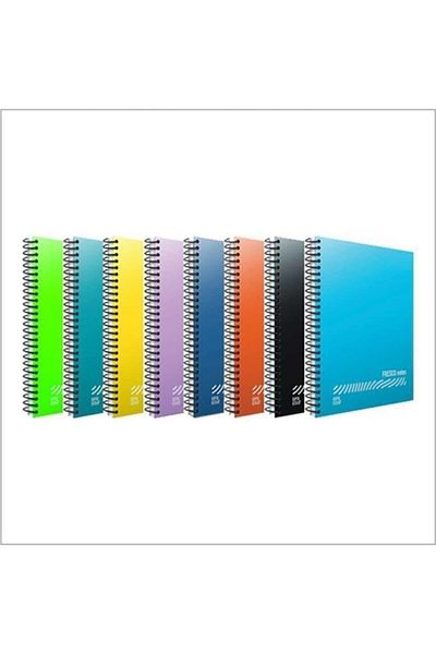 Gıpta Fresco Spiral Plain Plastic Notebook A4 80 Yp Checkered 4900 (12 Pieces)