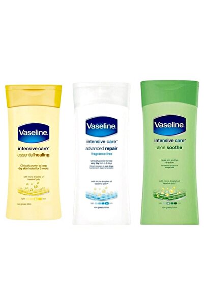 Vaseline صبار وإصلاح أساسي ومتطور 200 مل - مجموعة من 3 قطع