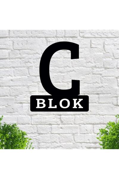 zafrakreklam Apartman Site Bina Blok Yönlendirme C Blok 34x40 Cm Alüminyum Siyah