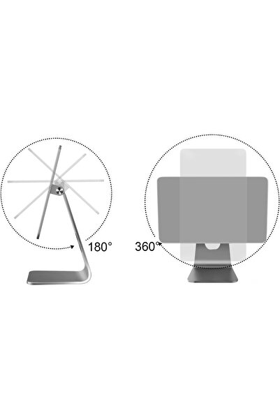 m.tk moveteck Ipad Pro 12.9 Inç Manyetik Magsafe Metalik Ipad Standı Tutucu 360 Derece Dönen