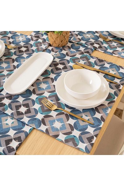 TOSHE 2-Piece Aria Fabric Decorative American Service