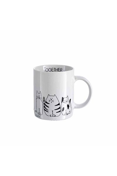 Paşabahçe Funny Cats Porcelain Mug