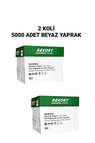 Mopak Rekort A4 Fotokkoki Kağıdı 5.000 Adet Beyaz Yaprak