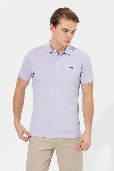U.S. Polo Assn. Мъжка люлякова тениска с принт