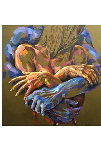 kendinyaphobi Sayılarla Boyama Seti Çerçeveli Kasnaklı Sarılmak 40 x 50 cm