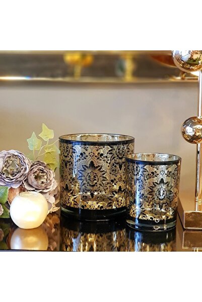 Le Atölye Black-gold Cam 2'li Tealight