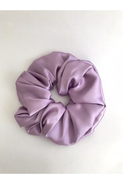 PratikDikisco إبزيم سكرانشي من الساتان الليلكي للسيدات