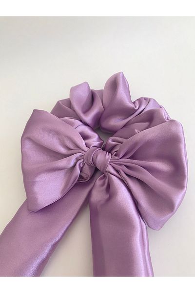 PratikDikisco Lila Satin Kurta Scrunchie Toka