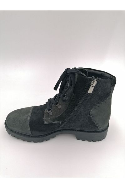 SOLMAZ Μπότες από γνήσιο δέρμα 8560 Blackgrey Suede