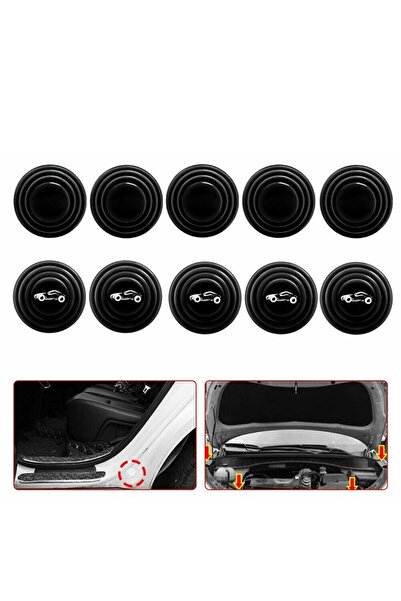 Neler Geldi Neler Siyah Araba Kapı Kaput Bagaj Koruyucu 10'lu Ped Fosforlu Se...