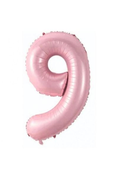 parti sürprizi Baby Pink 9 Number Foil Balloon 76 Cm 1 Piece