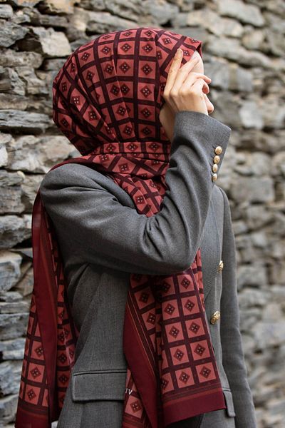 Vissona Γυναικείο σάλι Tan Luxury Medina Silk
