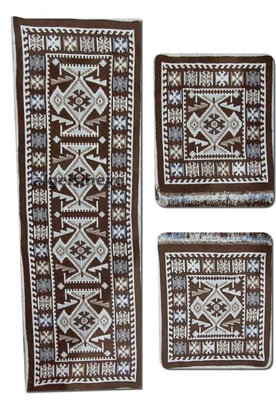 Algelsineve Antique Rug Car Rug Set, For Passenger Vehicles, 3 Pieces 40x130cm