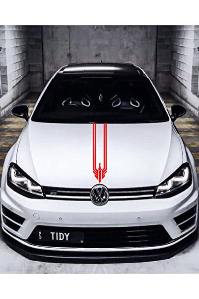 STİCKERCI BEY ملصق غطاء محرك السيارة 12*60 سم ختم مثلث غطاء محرك السيارة ملحق...