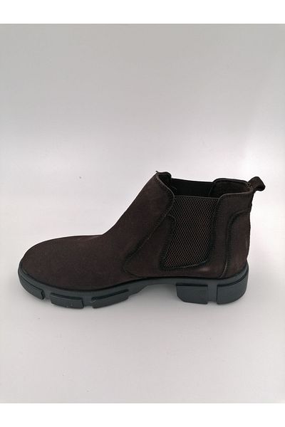 FRANCO MEN B19 Καφέ Suede Γνήσιες Ελαστικές Μπότες