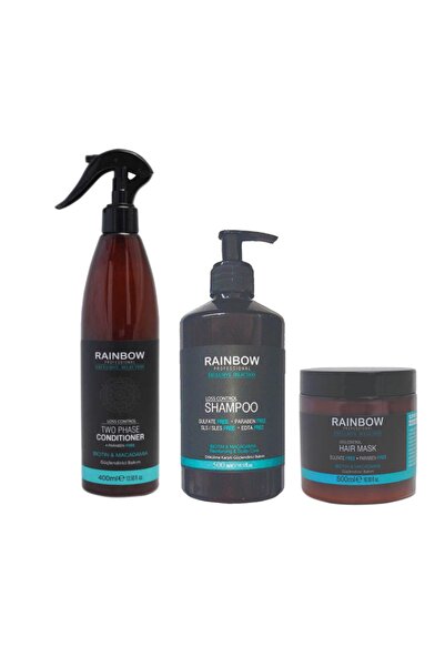 Rainbow Dökülme Karşıtı Güçlendirici 3'lü Bakım Seti Biotin & Macadamia