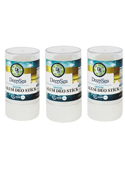 DeepSEA Tuz Taşı Kristal Doğal Tuz Içeren Alum Deo Stick X 3 Adet 60 Gr