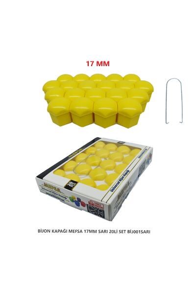 REPLAX Bijon Kapağı Düz 17 Mm Sarı 20 Li Set