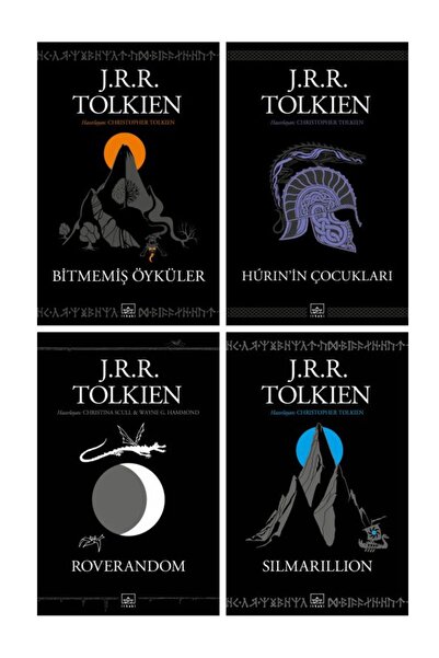 İthaki Yayınları Tolkien 4 Kitap Set - Bitmemiş Öyküler + Hurin'in Çocukları ...