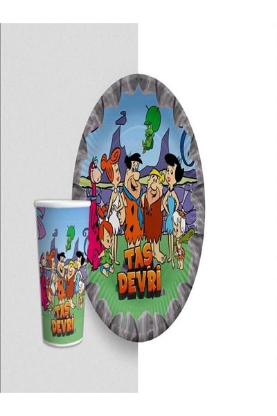 party mix Stone Age Birthday Plate and Cup Set Stone Age Birthday Set