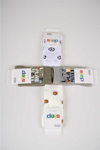 MİNİKO KİDS New Season Boy's Seamless Cotton 4-Piece Socks