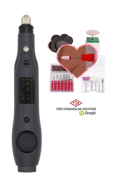 BEAUTY BOX COSMETIC Nail File Machine All-in Permanent Nail Polish Remover Callus Cleaner Manicure Pedicure Prosthetic Nail Gray