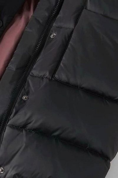 MİNİKO KİDS Girl's Hooded Zippered Puffer Jacket with Snap Detail