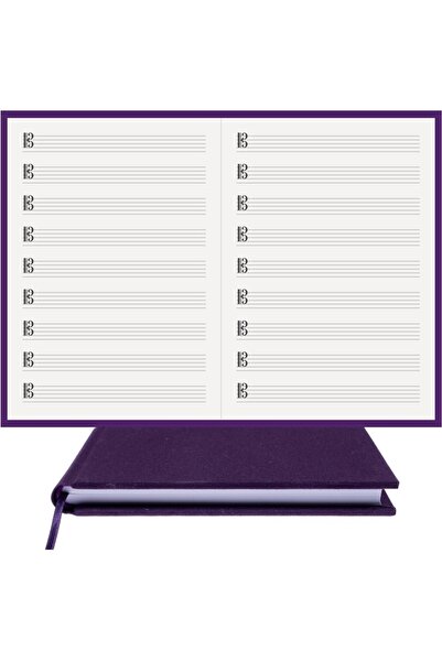BİDEFTER كتاب الموسيقى (DO KEYED) 100% صناعة يدوية، خياطة يدوية (خيوط) قماش ف...