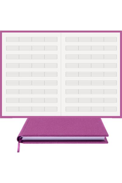 BİDEFTER كتاب موسيقى (خطوط مقطوعة بدون مفتاح) 100% صناعة يدوية، خياطة يدوية (...