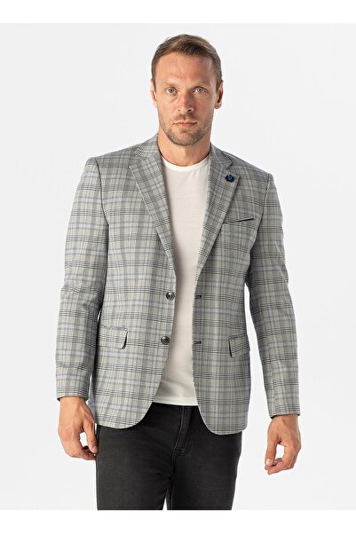 SÜVARİ Lacivert Erkek Armürlü Ceket Ct2021600284